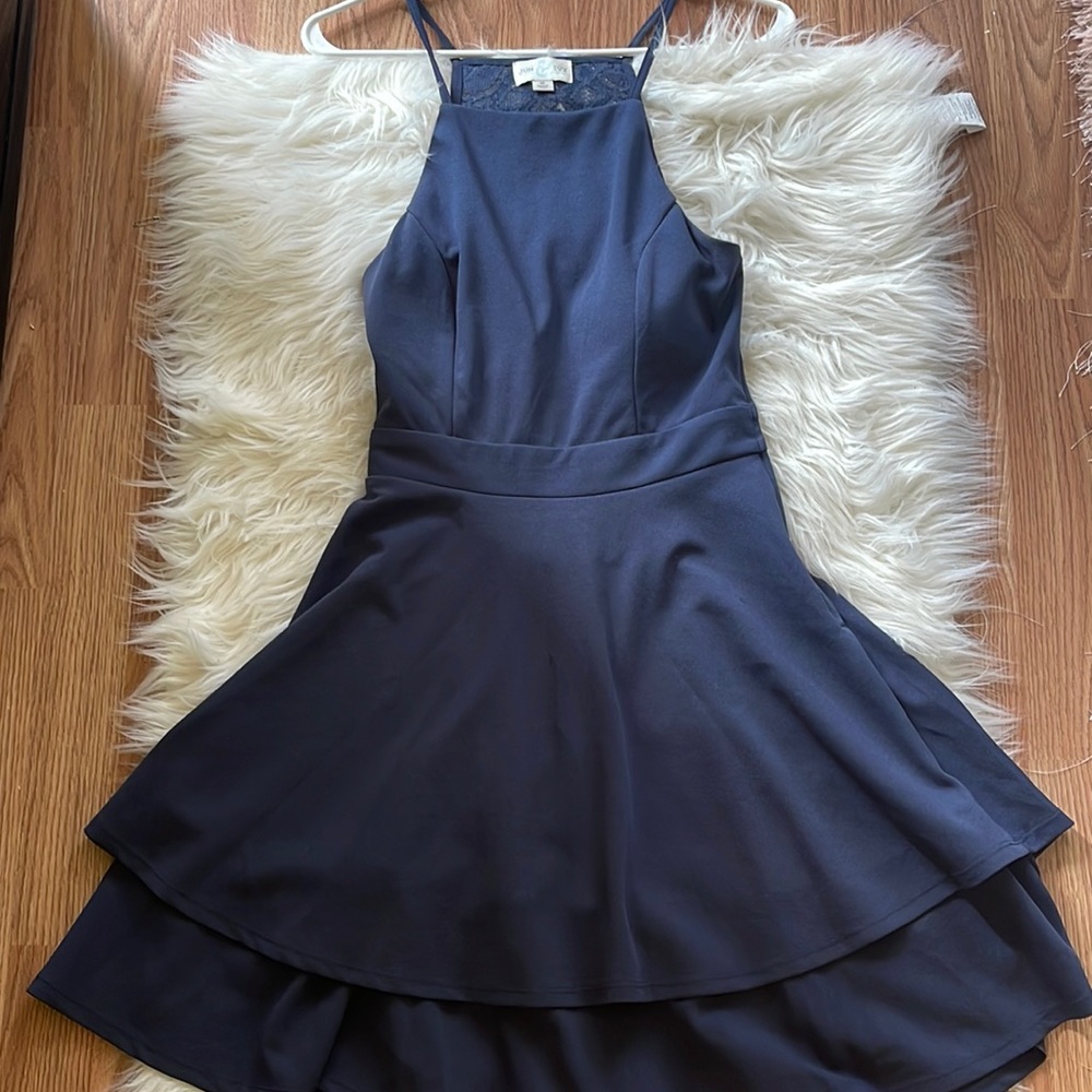 Blue Strap Dress - Formal